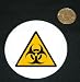 3 button / pin printed with Danger Biological Hazard