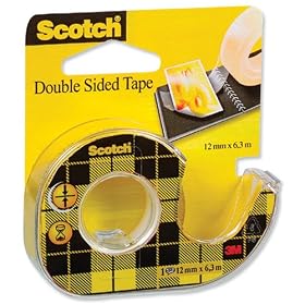 Scotch Double Sided Tape - Dispensered - Permanent - Clear - 12 mm x 6.3 m [Single]
