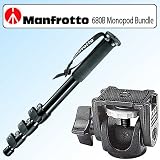 Bogen Manfrotto 680B Monopod Bundle With Manfrotto 234 Top-Swivel 90 Degree Tilt Head (Was 3232)