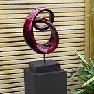 Modern Metallic Eternity Abstract Garden Sculpture - Large Statues