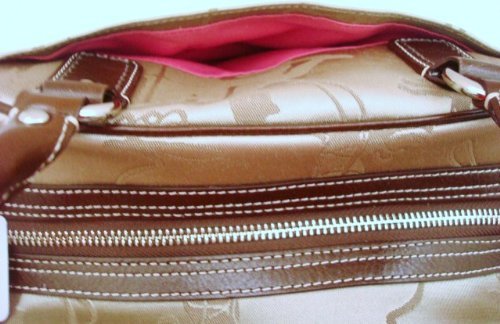 Coach Horse & Carriage Sateen Signature Zip Satchel