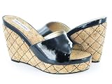 Steve Madden Odell Black Sexy Wedge Peep Toe Women's Heels