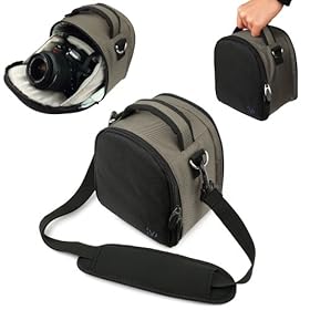 Vangoddy Laurel Steel Gray with Luxury Lining Sony Alpha Nex Digital SLR Camera Case with Interchangeable Lens for: NEX NEX3A/B , Sony Alpha NEX-3 , Sony NEX-5N , Sony NEX-7 , Sony NEX-F3K/B , Body Only or with Sony E Lens