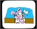 Decorated Mouse Pad with leaving, surrendering, white, flag, hole, mouse