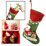 Xmas Stocking , Green/Red