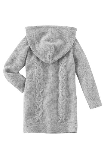 bellybutton M&auml;dchen Strickjacke, Zopfmuster 1038200, Strickmantel, grey m&eacute;lange, Gr. 110,  Preisvergleich