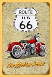11X17 The Mother Road RT66 Motorcycle Vintage Metal Sign