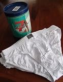 Herren Sport-Slips weiss - Trommel mit 7 Stück!