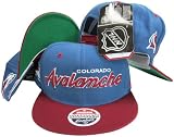 Colorado Avalanche Script Blue/Red Two Tone Plastic Snapback Adjustable Plastic Snap Back Hat / Cap