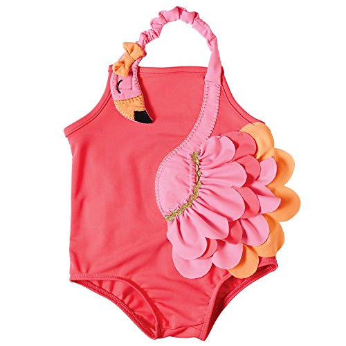 Mud Pie Baby Girls' Flamingo Swimsuit (4T)