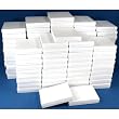 100 White Swirl Cotton Boxes Necklace Gift Box Displays 6 1/8"