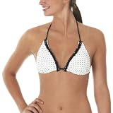 Xhilaration Triangle Swim Top - White