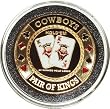 Hand Painted Poker Card Guard Protector - Cowboys