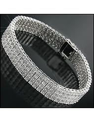 0.90 Ct Genuine White Diamond 925 Sterling Silver Tennis Bracelet 7 Inch