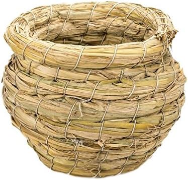 Bird Nest PANPET Handwoven Straw House For Parakeets, Cockatiels Or Small Pet