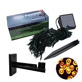 from SuperLED SuperLED Solar 140 Gold LED Light String DIGITAL MULTI EFFECT + FREE FENCE/WALL MOUNT + STAKE, PERFECT FOR ALL YEAR ROUND USE Model SLED-SOL140GOLD