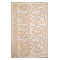 Fab Habitat 5-Feet by 8-Feet Male Indoor/Outdoor Rug, Cream and Beige