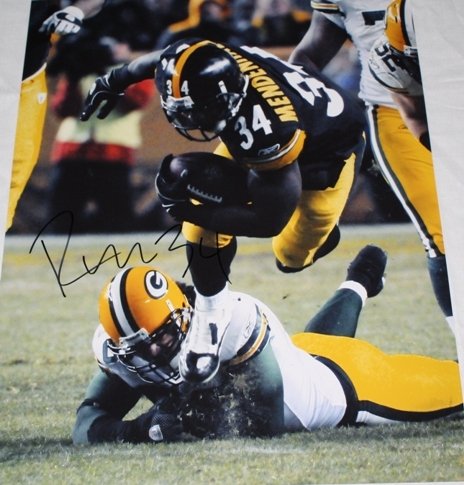 Robert Mendenhall Pittsburgh Steelers Rushing Autographed/Hand Signed 16x20 Photo