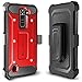 Evocel Explorer Series Phone Case Compatible with K7, Tribute 5 with Belt Clip Holster and Slim Profile, Red