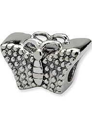 Reflection Beads Silver Dot Wings Butterfly Nature Bead