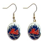 New York Mets Dangle Logo Earring Set Mlb Charm Gift New York Mets Dangle Logo Earring Set Mlb Charm Gift