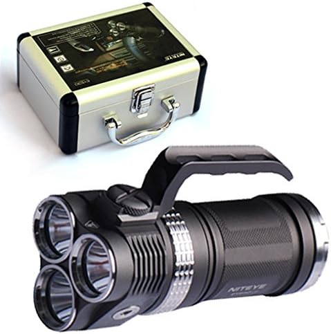 Niteye EYE30 Desert LED Flashlight Kit, 2000 Lumens, 3x CREE XM-L U2 LED, Runs on 4x 18650