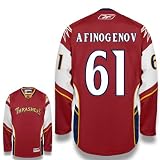 AFINOGENOV #61 Atlanta Thrashers RBK Premier Third NHL Hockey Jersey by Reebok (NHLPA Certified Custom Sewn Authentic Twill)