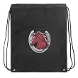 Horse Theme Drawstring Bag Cinch Horse design Draw String Back Pack - For Boys Girls Students or Adults