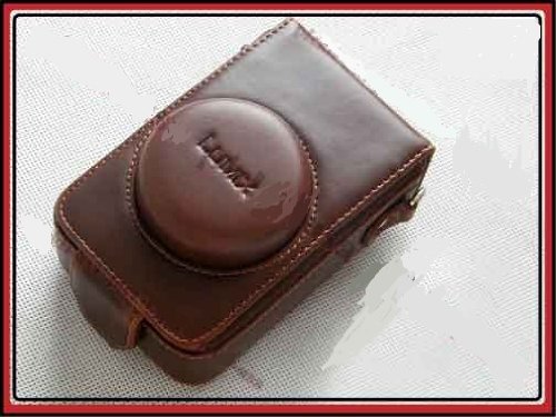 Leather Case Panasonic Lumix LX5 Camera Bag (Brown)