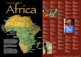 Countries Of Africa Maps Art Poster Print, 34x24