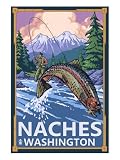 Naches, Washington - Fisherman Premium Poster Print, 24x32