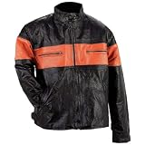Diamond Plate Leather Motorcycle JACKET-L