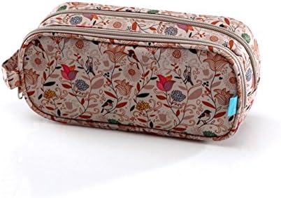 Electronic Bag, Christmas Gifts, Nuowin Retro Flowers Series Digital Organizer Bag with multi-compartments for Electronic Accessories (Floral Pattern)