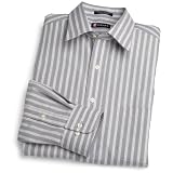 Chaps Wrinkle Free Broadcloth Fancy Long Sleeve Shirt, Aluminum, 18  34/35