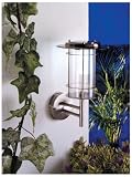 Kitchen & Housewares : Micromark, Santiago Solar Wall Lantern Stainless Steel