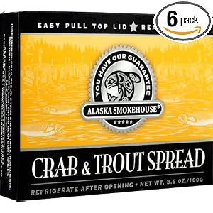 Alaska Smokehouse Crab and Trout Spread Totem Design, 3.5 Ounce Boxes (Pack of 6) by Alaska Smokehouse