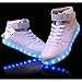JustCreat Women Men High Top USB Charging LED Shoes Flashing Sneakers