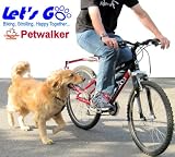 LETS GO Pet Walker for mid/ large Dog Leash Attachment for Bicycle. 4 colors, Gold, Purple, Blue, Red. Color may vary.