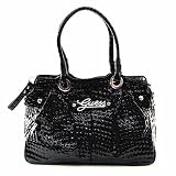Guess Comet Satchel Black Crocodile Ladies Handbag