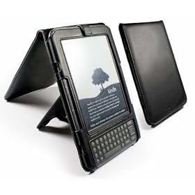 Tuff-Luv Traditional Leather Case Cover and Stand For Amazon Kindle 3