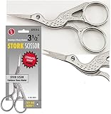 51wwfxkaiyL. SL160  SE 3 1/2 Stork Scissors, Silver Body, Premium Quality