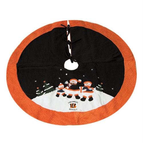 Cincinnati Bengals Nfl Snowman Holiday Tree Skirt (48)