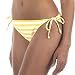 Mossimo  Black: Stripe Side-Tie Swim Bottoms - Yellow