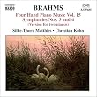 ブラームス:4手のためのピアノ作品集 15(交響曲第3番, 第4番)