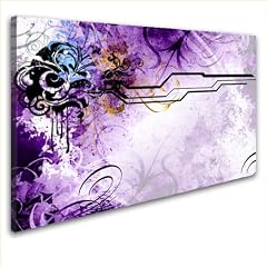 LanaKK - Wild Life Lila - Bild auf Leinwand in 60x40 cm