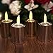 Mr. Light Set of 4 Flickering Amber LED Votive Candles, Metallic Silver (2) and Gold (2) Finish
