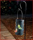 Solar Recheargeable Metal Hanging Lantern Butterfly Design