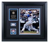 Sammy Sosa Texas Rangers Framed 8x10 Photograph with Game Used Baseball Piece and Medallion