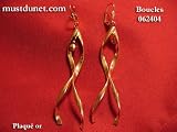 BOUCLES D'OREILLES PLAQUE OR 062404
