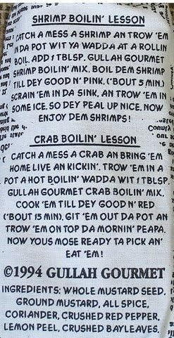 Crab & Shrimp Boil from Gullah Gourmet, A great blend of spices for seafood!